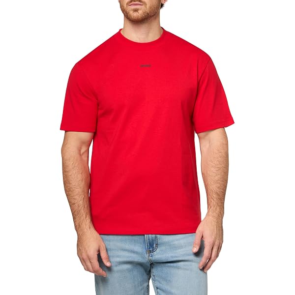 HUGO Big Square Logo Short Sleeve T-Shirt | Amazon.com